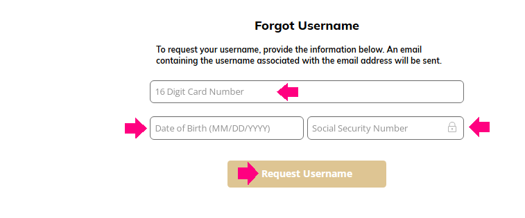 Milestone Card Login Username Reset